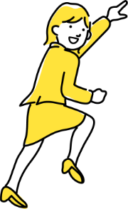 指を指す女性